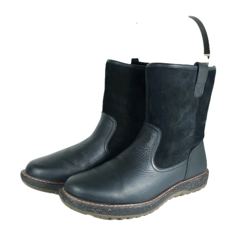 Abeo Men's Bryson US10,5 Full Grain Black Leather PullUp Orthotic Shearling Boot